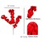 Mila 36" Red Silk Cherry Blossom Branches, Set of 3 Artificial Sakura Flower Stems, Lifelike Faux Floral Décor for Wedding, Party, Event & Home Arrangements